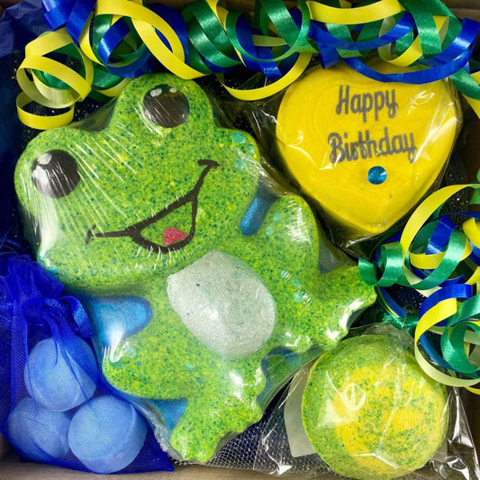 Hoppy Birthday frog bath bomb gift set - Birthday