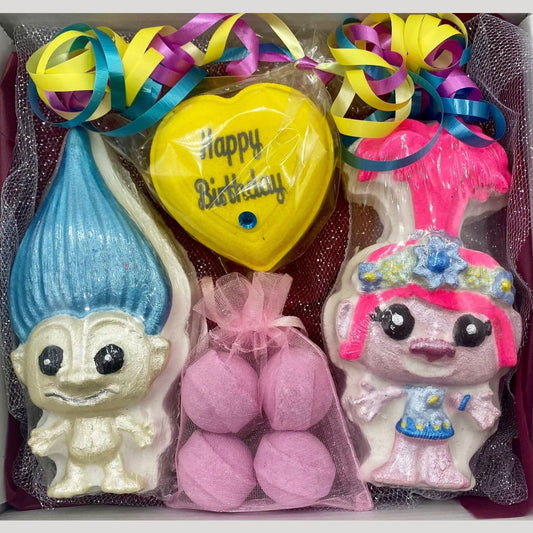 Troll Doll birthday bath bomb gift set - Birthday